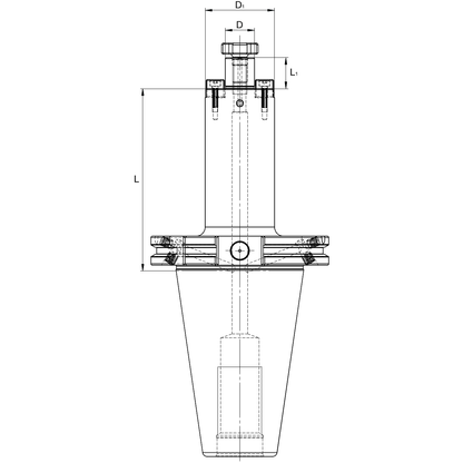 Tool holder for milling head with fixed drive DIN 69871 SK 50 AD+B EROGLU