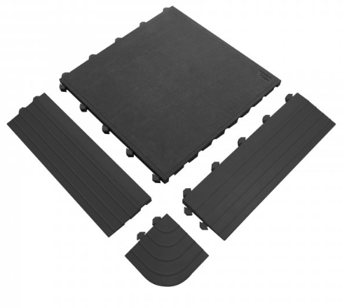 Fatigue Lock anti-fatigue mat black l50xL50 cm closed top