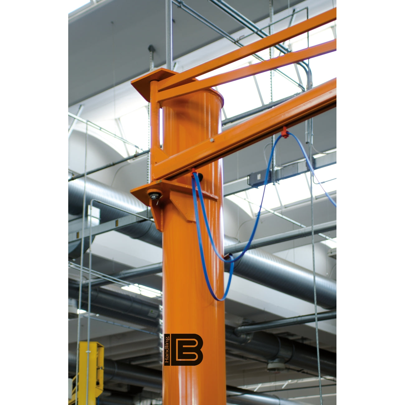 Slewing cranes mounted on round columns with GIS system KB profile arm B-HANDLING