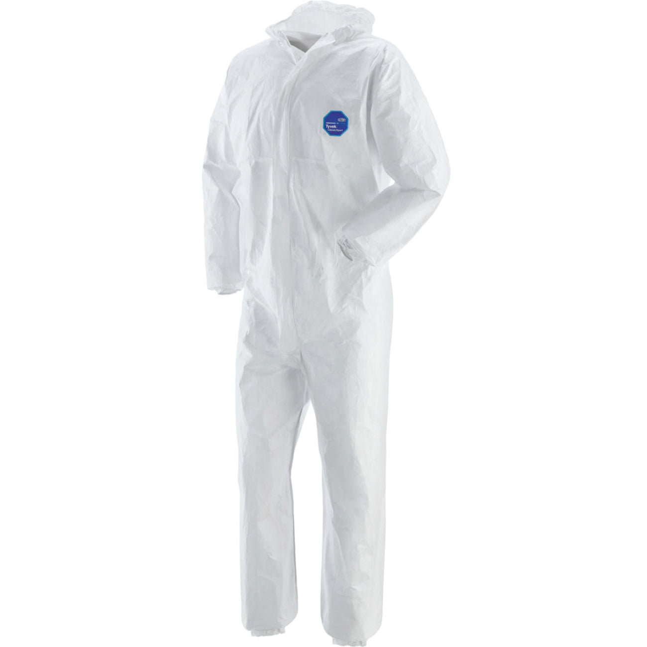 Disposable full coverall with hood made of dupont TYVEK XPERT 500