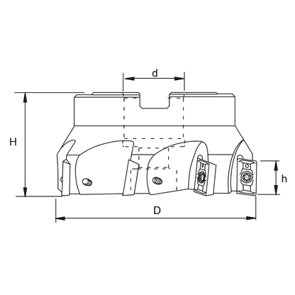 Shoulder mills 90° hole coupling KERFOLG WALL