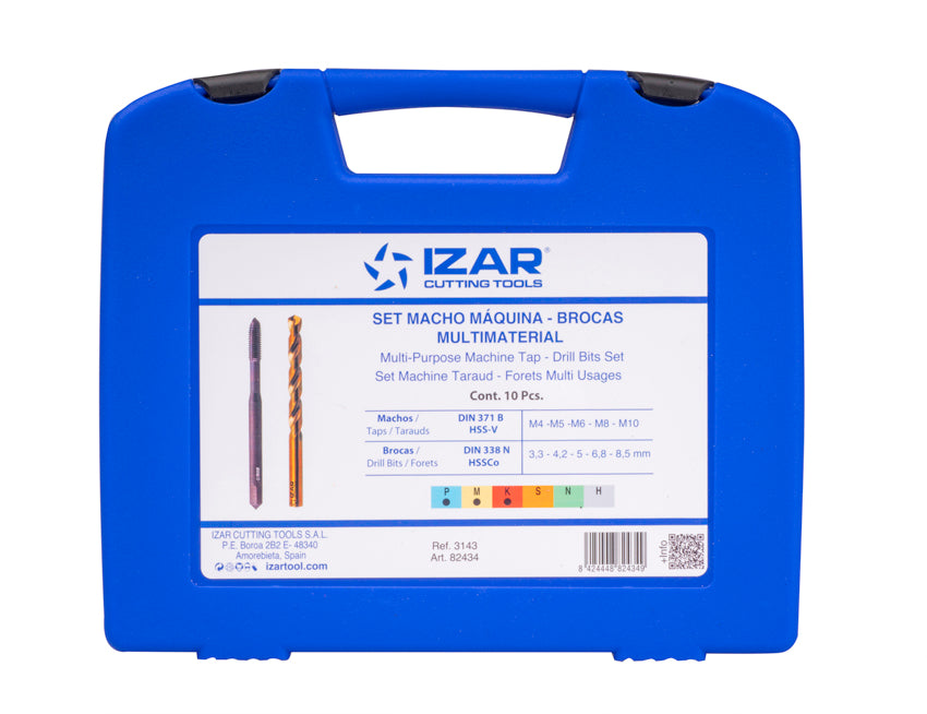Tarod de masina drept HSS Co-V DIN371 (M) Aliaje - 3143 - Set + 1016 HSS Co IZAR