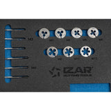 Filiera-Set - 3406 - M3-M12 + COMBI (MOD. 0) 33 pcs. ISO 529 IZAR