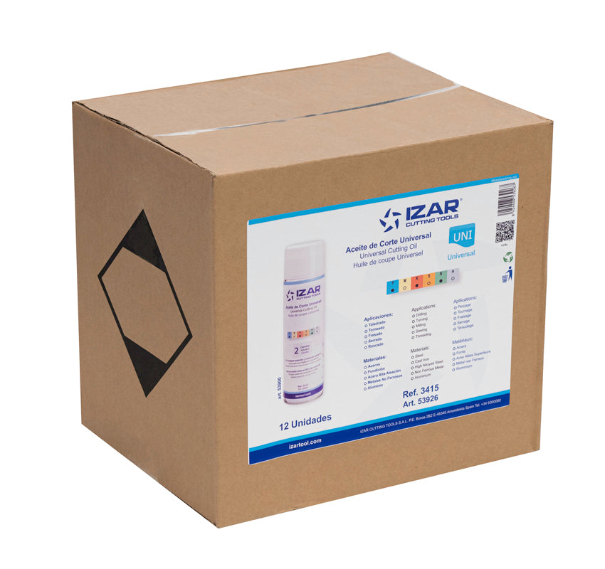 CUTTING OIL/WATER SOLUBLE FLUID - 3415 - ACEITE UNIVERSAL 4.80 L AEROSOL (12 x 0.40) IZAR