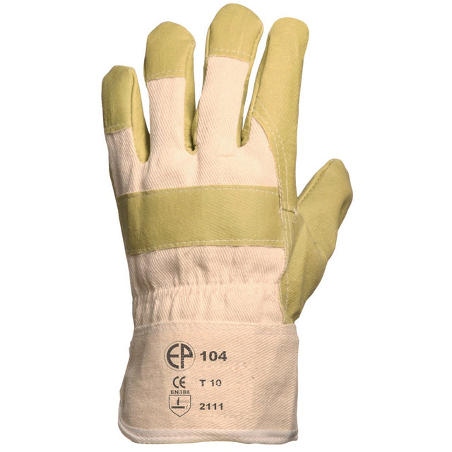 Manusi de protectie pentru lucru, EP 104, marimea 10, piele sintetica, culoare galbena, COVERGUARD - sefira.ro