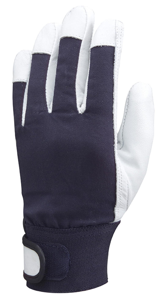 DRIVER EUROSTRONG EP 860 protective gloves, size 9, goat leather, gray/blue, velcro closure, COVERGUARD