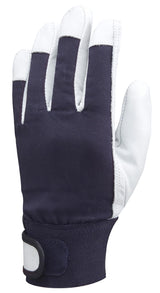 Manusi de protectie DRIVER EUROSTRONG EP 860, marimea 9, piele capra, gri/albastru, inchidere velcro, COVERGUARD - sefira.ro