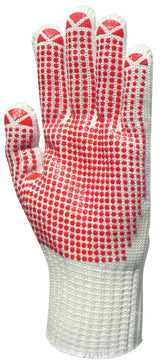 MĂNUȘI TRICOTATE GROASE, DIN POLIPROPILEN/BUMBAC, CU BULINE, marimea 8 - sefira.ro