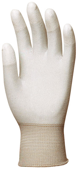 Precision protective gloves EP, size 6, PU dipped fingertips, white, EUROTECHNIQUE