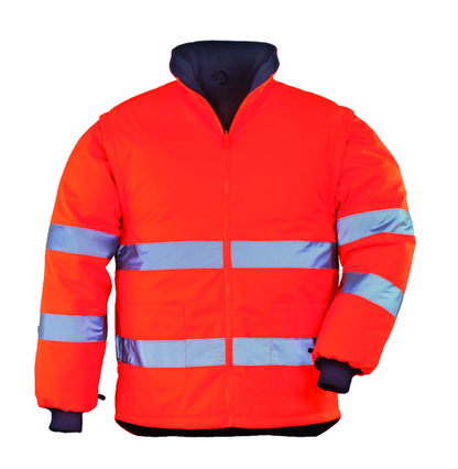 Protective jacket, ROADWAY 4in1, size L, orange/blue, COVERGUARD