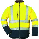 Jacheta reflectorizanta STATION SOFTSHELL, 2in1, marimea S, galben / bleumarin, COVERGUARD - sefira.ro