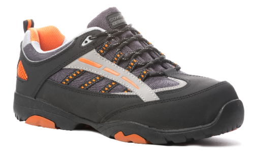 Pantofi de protectie cu bombeu, HILLITE, S1P HRO SRA, marimea 39, negru - portocaliu, COVERGUARD - sefira.ro