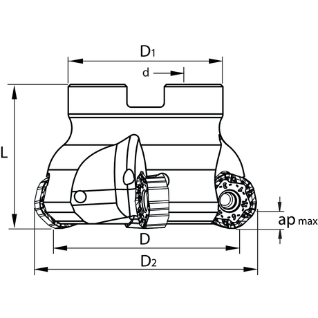 Cap frezat pentru Placute hexagonale cu doua fete KERFOLG FACE - sefira.ro