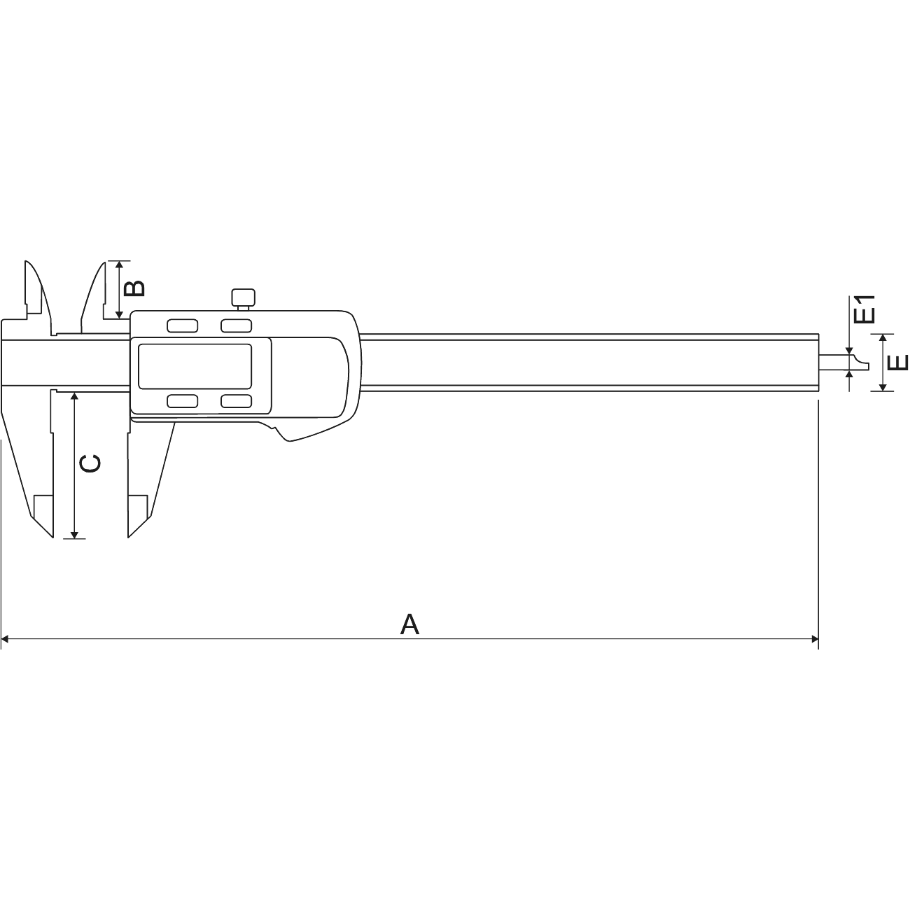 Digital sliding caliper with preset ALPA AA021