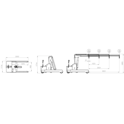 Cantilever cranes with motorized ballast M9475 B-HANDLING