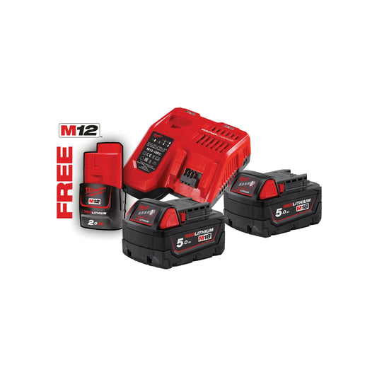 Kit baterie si kit Incarcator de baterie MILWAUKEE M18 NRG-502