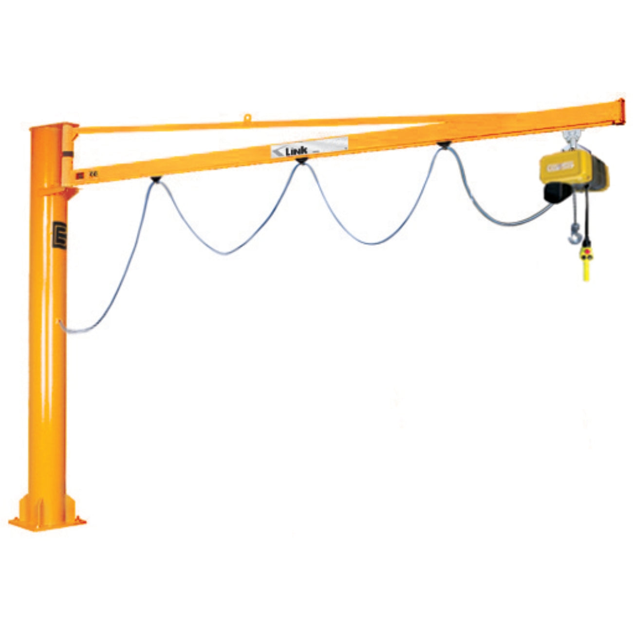 Slewing cranes mounted on round columns with GIS system KB profile arm B-HANDLING