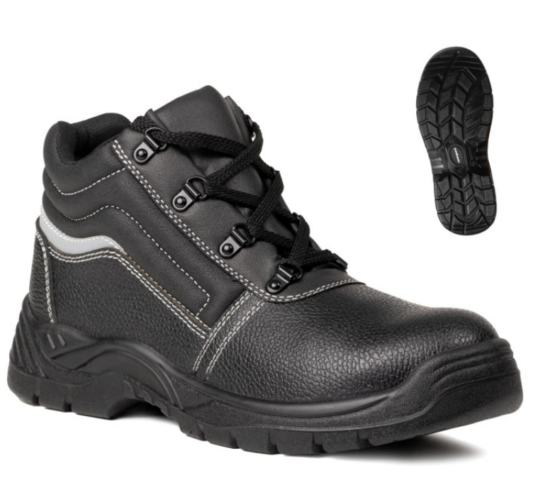 Safety boots with toe cap, NACRITE, S1P SRC, size 35, black, COVERGUARD