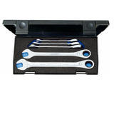 Set chei combinate cu clichet, 5 buc, dimensiune 8-19 mm, in caseta din plastic, 7 R-005, GEDORE - sefira.ro