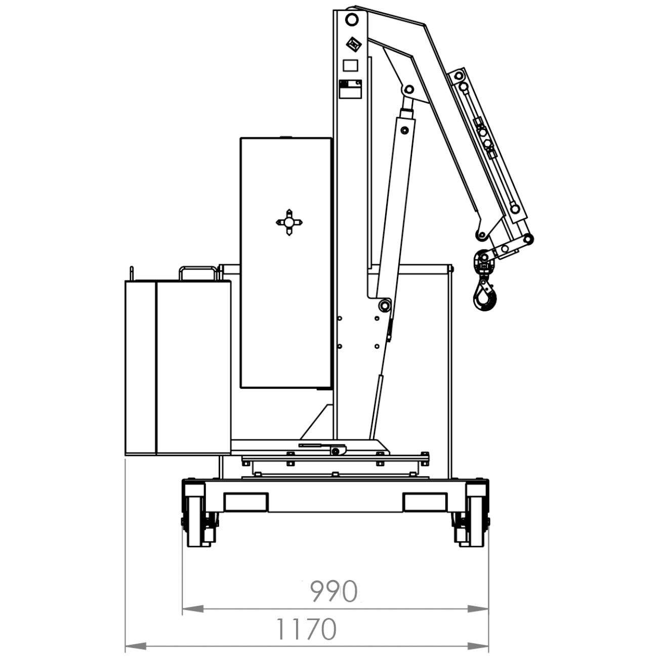 Macarale rotative cu balast cu ridicare si extensie electrica B-HANDLING