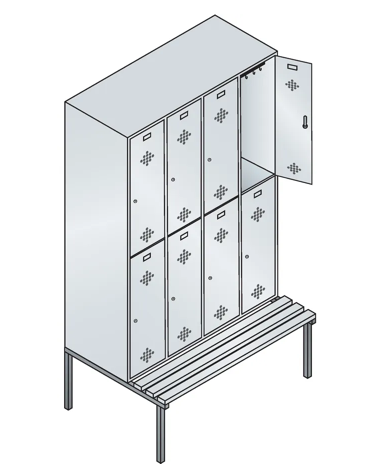 Locker cabinet 7035/5012 2090x610x500mm