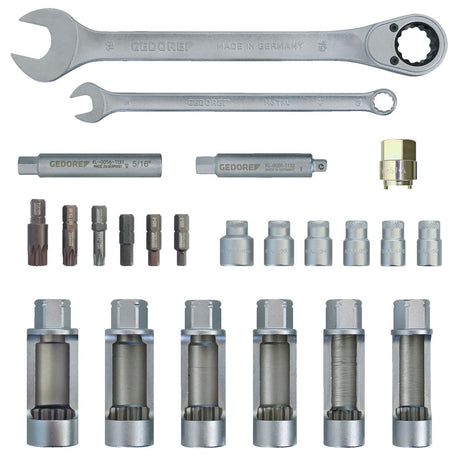 Set unelte pentru desfacut amortizoare, KL-0056-11 EB, 23 buc, GEDORE - sefira.ro