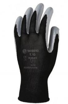 EUROLITE EP protective gloves, size 7, dipped in grey nitrile, for polluted conditions, COVERGUARD