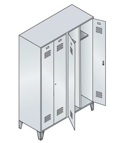 Locker room 7035/7035 1800x610x500mm