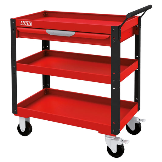 Workshop trolleys with 3 tray levels with removable pull-out trays WRK