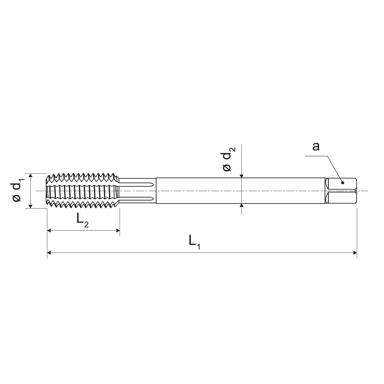 KERFOLG stainless steel forming tap for blind and through holes M