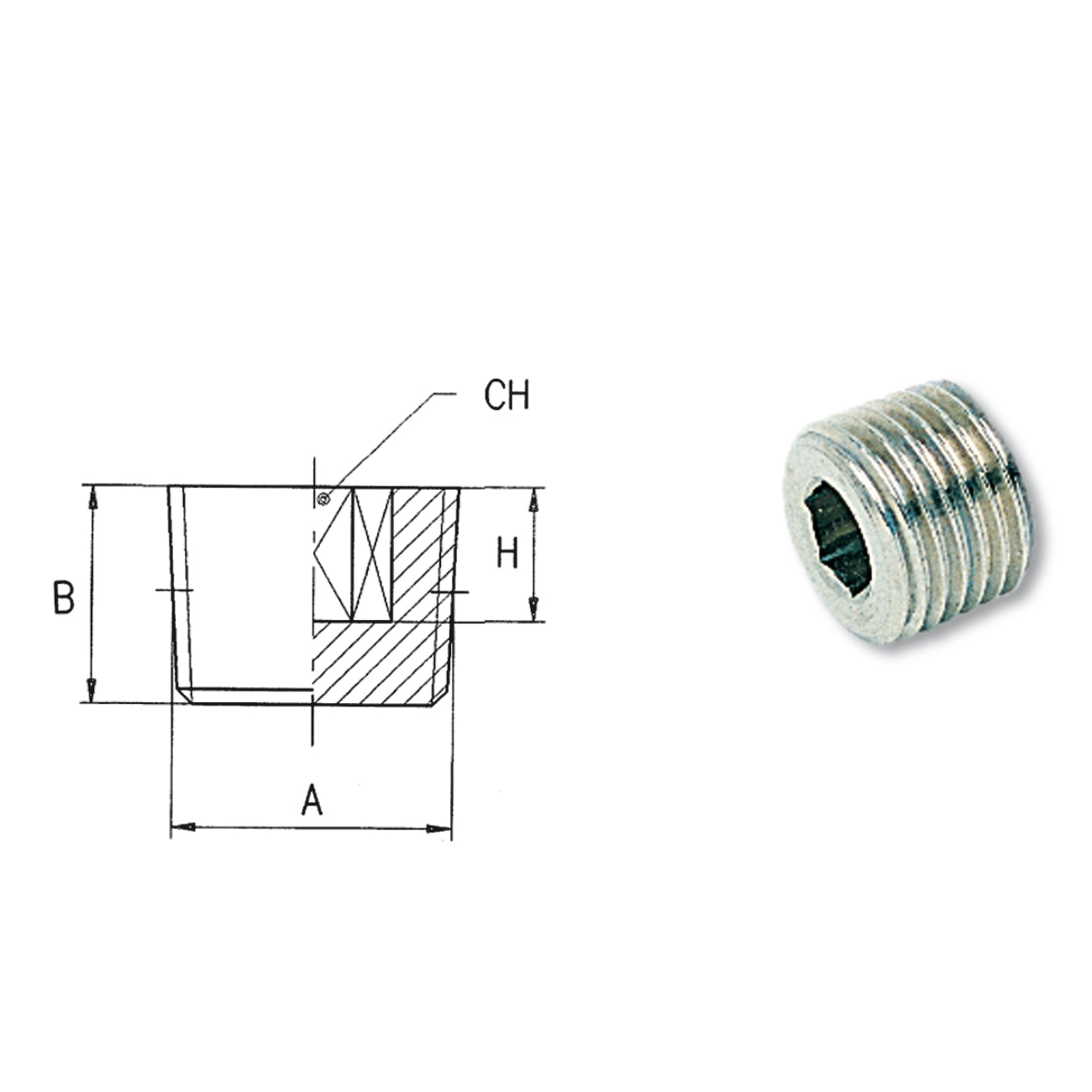 Conical plugs with male thread AIGNEP 3025