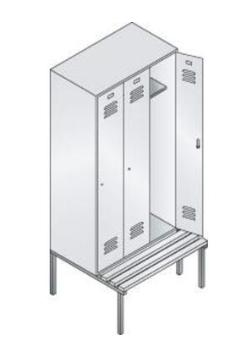 Locker cabinet 7035/7035 2090x320x500mm