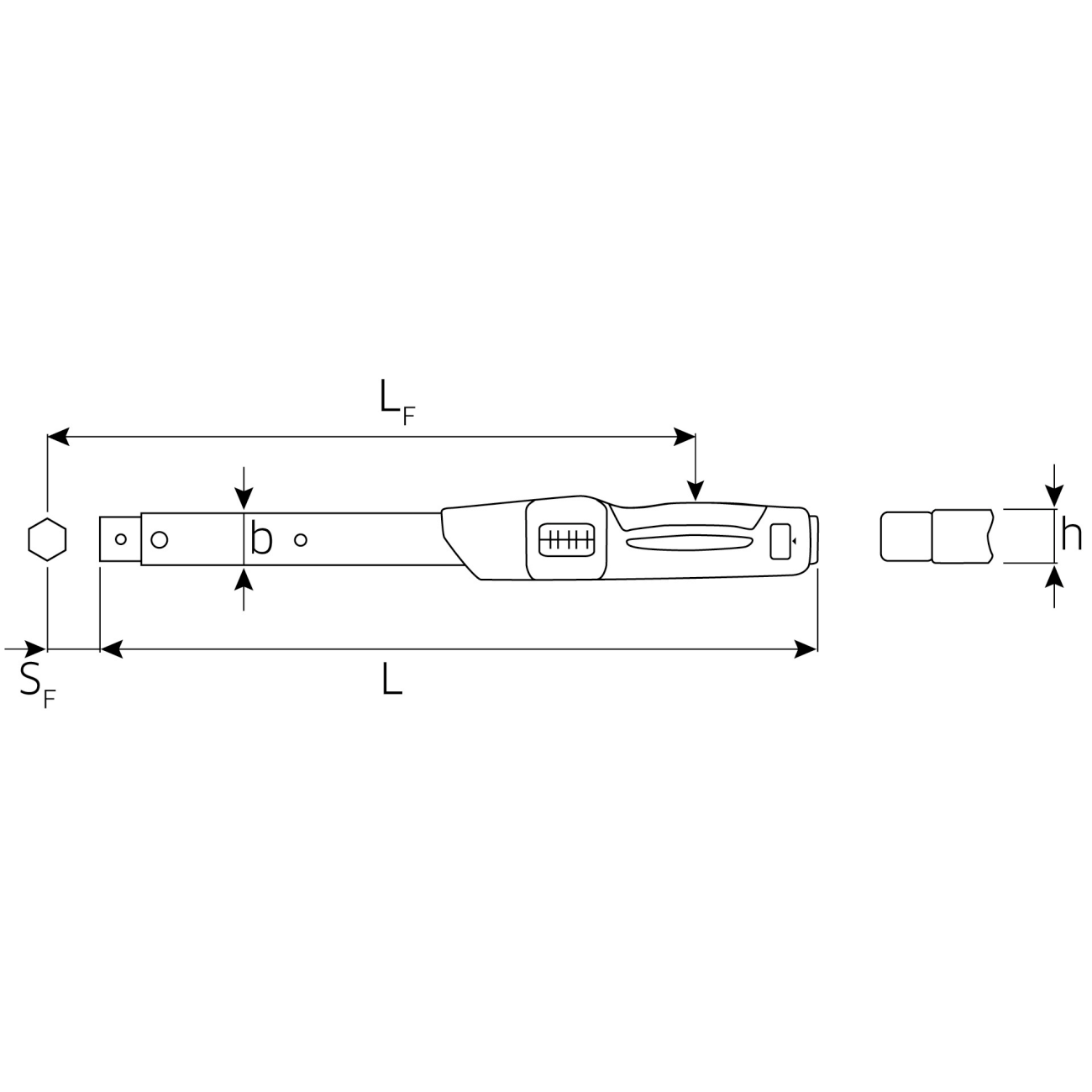 Click torque wrench with ratchet STAHLWILLE MANOSKOP 730FIX