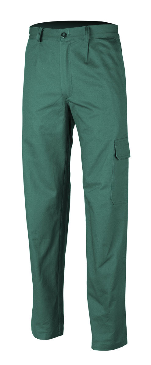 PANTALONI PE TALIE PARTNER, CULOARE VERDE, 100% BUMBAC, 250G - sefira.ro