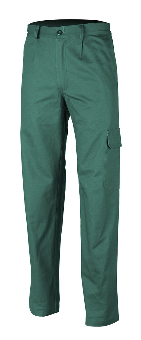 PANTALONI PE TALIE PARTNER, CULOARE VERDE, 100% BUMBAC, 250G - sefira.ro