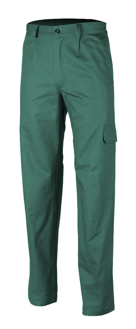 PANTALONI PE TALIE PARTNER, CULOARE VERDE, 100% BUMBAC, 250G - sefira.ro