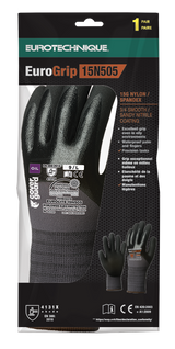 Manusi de protectie EUROLITE, marimea 6, palme imersate in nitril 3/4, antialunecare, COVERGUARD - sefira.ro