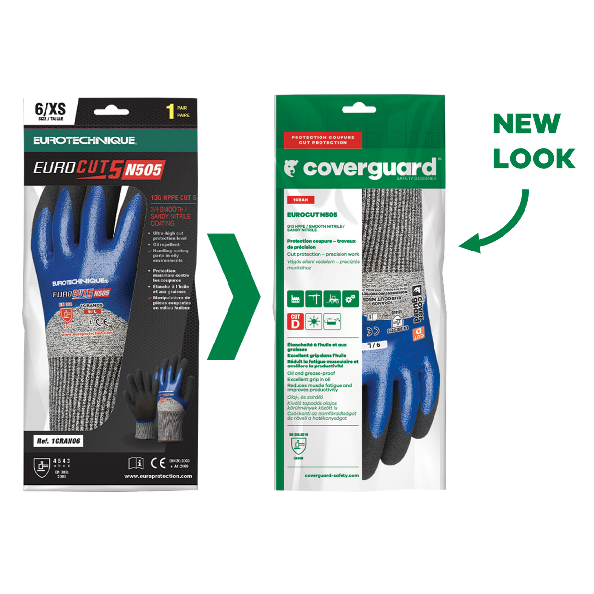 Manusi de protectie EUROCUT, marimea 7, rezistenta la ulei, la taiere nivel maxim 5, EUROTEHNIQUE - sefira.ro