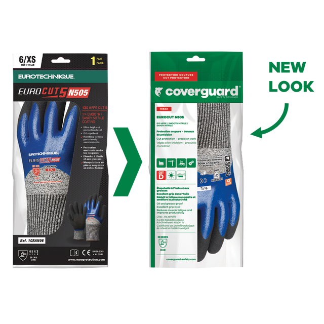 Manusi de protectie EUROCUT, marimea 7, rezistenta la ulei, la taiere nivel maxim 5, EUROTEHNIQUE - sefira.ro