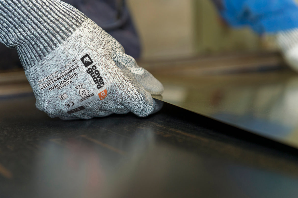 Manusi de protectie EUROCUT P500, rezistenta la taiere, marimea 6, gri, EUROTEHNIQUE - sefira.ro