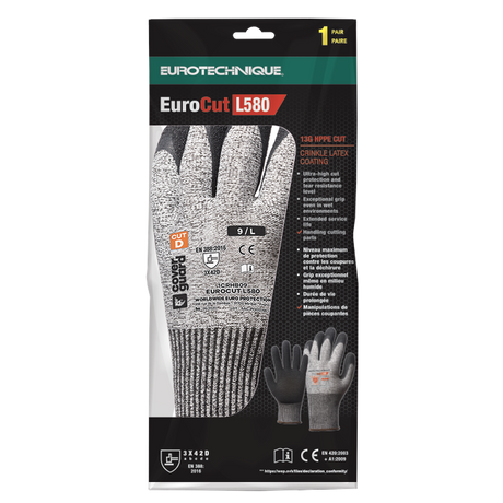 Manusi de protectie EUROCUT, marimea 7, pentru medii umede, rezistenta la taiere nivel maxim 5, EUROTEHNIQUE - sefira.ro