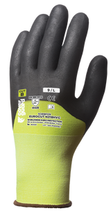 Manusi de protectie EUROCUT 3 N318HVC, HPPE, nitril, nailon galben FLUO, marimea 7, EUROTEHNIQUE - sefira.ro