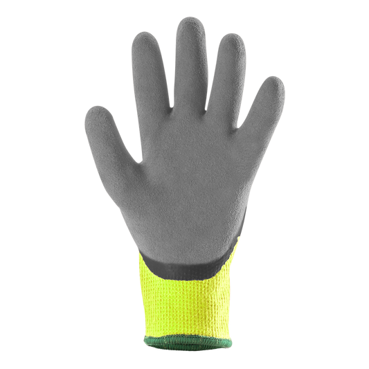 EUROWINTER L22 winter protective gloves, size 8, FLUO yellow acrylic, gray latex, EUROTEHNIQUE