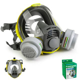 Masca de protectie respiratorie completa din silicon PANAREA, pentru doua filtre BD, COVERGUARD - sefira.ro