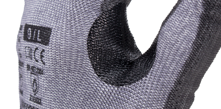 Manusi de protectie EUROCUT P600, rezistenta la taiere, marimea 7, 13G HPPE PU, EUROTEHNIQUE - sefira.ro