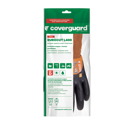 Manusi de protectie EUROCUT L400 CUT C, marimea 9, medii umede, 13 G, EUROTEHNIQUE - sefira.ro