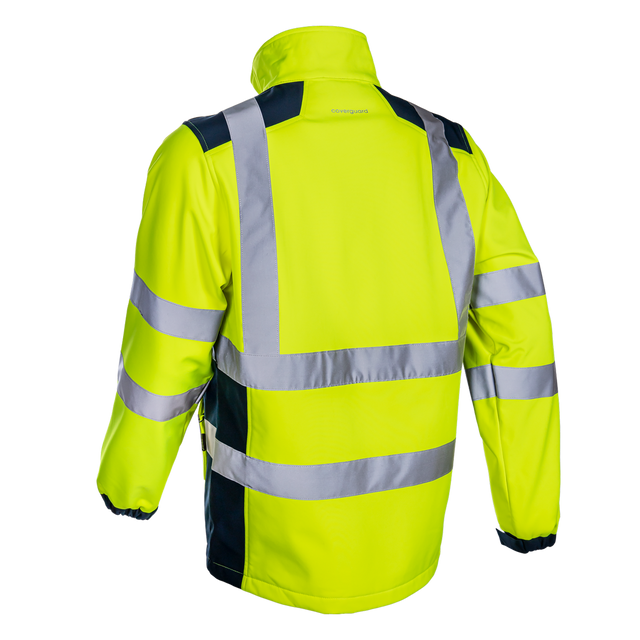 Jacheta de protectie SOFTSHELL KNAPA HV, reflectorizanta, marimea L, culoare galben/albastra, COVERGUARD - sefira.ro