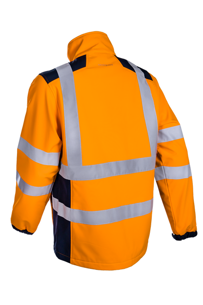 Protective jacket SOFTSHELL KNAPA HV, reflective, size L, orange/blue, COVERGUARD