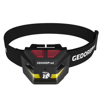 Headlamp, with headband, rechargeable, 260 Lm, 9 hour runtime, IP 54, GEDORE