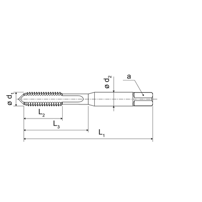 KERFOLG M heavy hand tap for blind and through holes in a set of 3 pieces